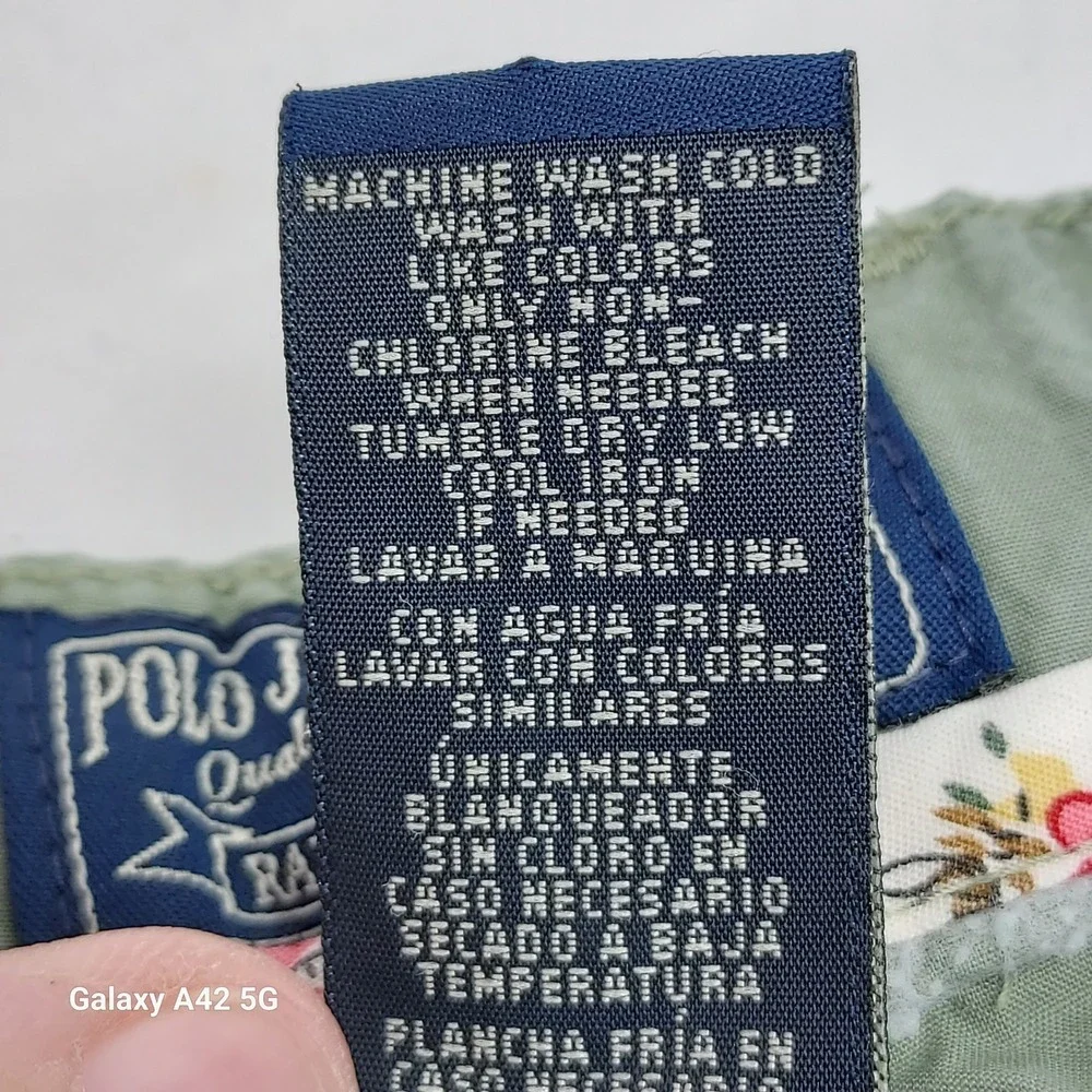 Polo Jeans Co Ralph Lauren Womens Green Cotton Cargo Utility Shorts Size 10